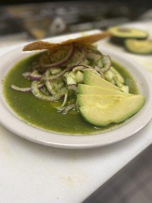 Aguachiles tostada so yummy