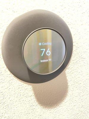 Nest thermostat we installed