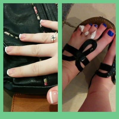 French manicure and regular pedicure, $35 total!