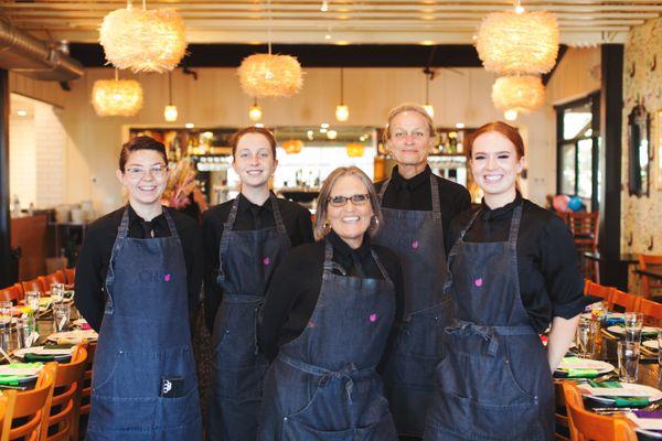 Our CRIÚ [kru] (cru) providing set-up, tableside service, tray passing appetizers, and clean-up for Edible Magazine Guest Chef Dinner.