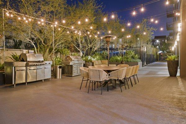 Barbecue and Outdoor Dining Table