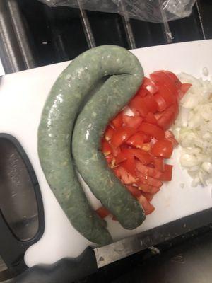 Green chorizo yes please!