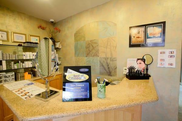 Reception Area of Skin Essence A Day Spa