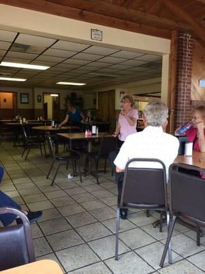 Inside eating area