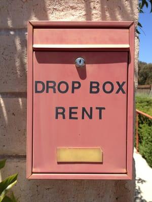 Drop box for tenants rent!