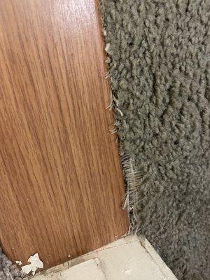 Carpet not installed correctly