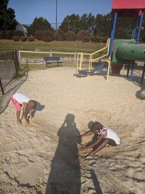 Grove Park playground before going to Jordan Lake, Tuesday, June 18