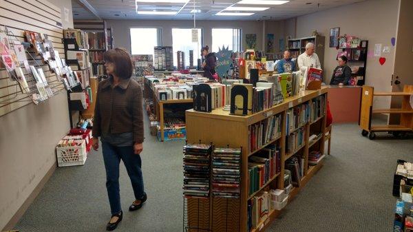 the bookstore inside the library