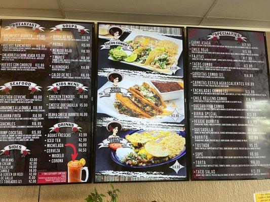 New menu board 1