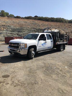 Porta potty and R V cleaning truck