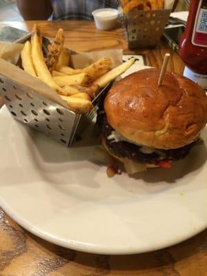 Guac burger with black bean patty