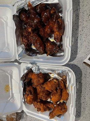 buffalo and barbecue wings