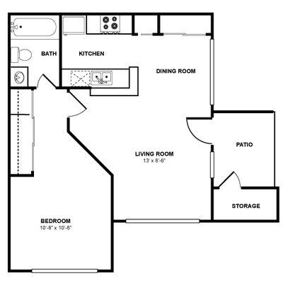 1 bedroom 1 bath $ 1,250 rent $ 600 deposit (oac)
 610 sq.ft.