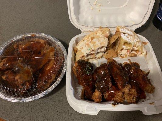 I ordered chicken tenders, grilled jerk wings and a regular waffle.   This is not what I ordered.