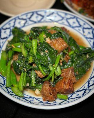 Chinese Broccoli with Crispy Pork