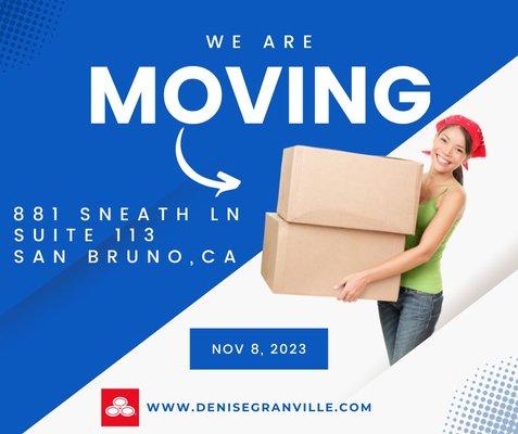 We are moving!!