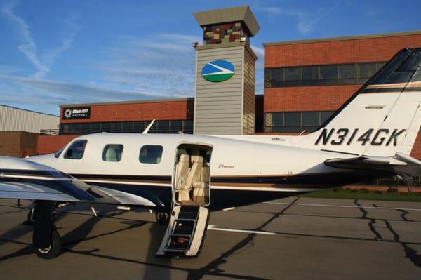 Entry into The Piper Cheyenne from the Cleveland Jet Center