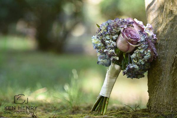 Beautiful Hydrangea with Lavender Garden roses