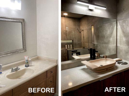 Bathroom remodel before and after photos