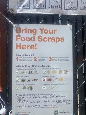 Food Scrap guidelines for composting