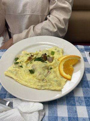 Sweet sausage omelet