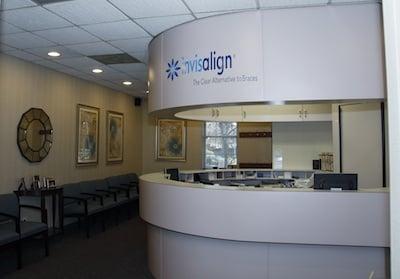 Garden City office reception area