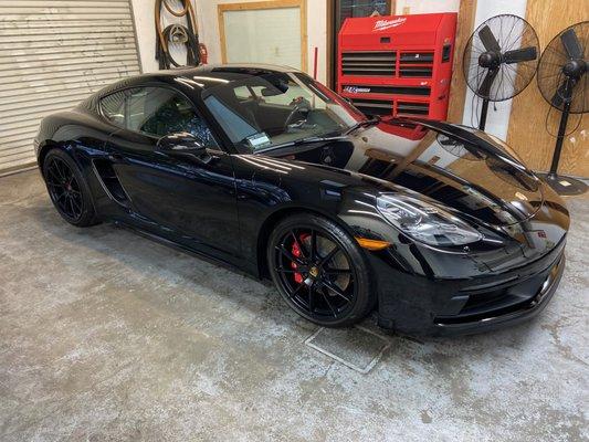 Our Porsche 718 Cayman GTS 4.0 looks amazing after Beach Cities Auto Detail did the ceramic and windows. AMAZING!!