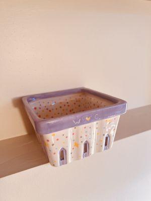 I made Ceramic Berry Basket for my hubby! I was able to personalize my own intials.