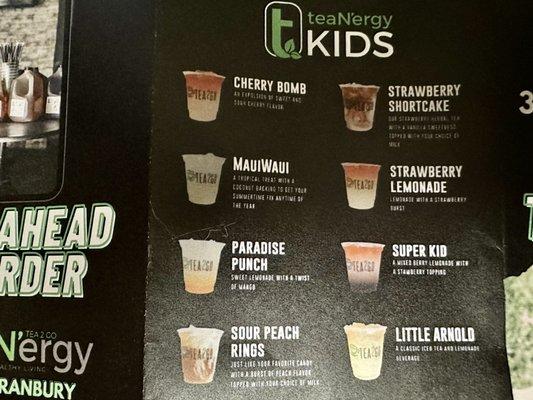 2023 Menu Kids - Adult sizes also available