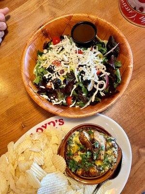 Spinach & Artichoke Dip, Dinner Salad