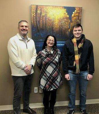 Closing Day! Andrew with his buyer Josh, and Ana Maria who assisted with the financing.