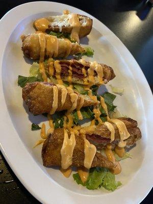 Corn beef egg rolls