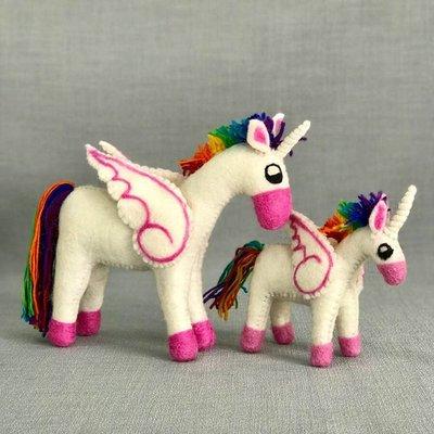 Handmade Felt Unicorns by Winding Road