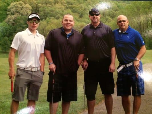 National Sales Mgr Al Blevins Director of Ops Rick Tudor and Dealer Relations Mgr Nick Tedesco at our  golf outing