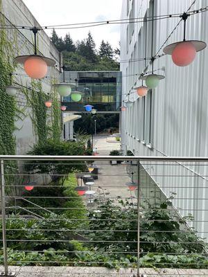 Beautiful little courtyard - nestled between both eye buildings.