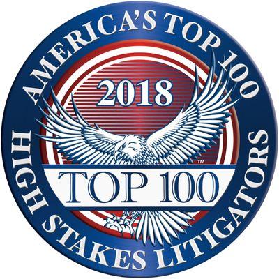 Oakwood Legal Group's Trial Team honored as being the Top 100 High Stakes Litigators for record setting verdicts and settlements.