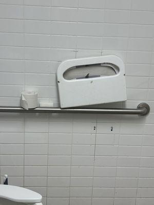 Toilet paper cover same thing is not holding to the wall properly look the toilet paper and was another one of the floor