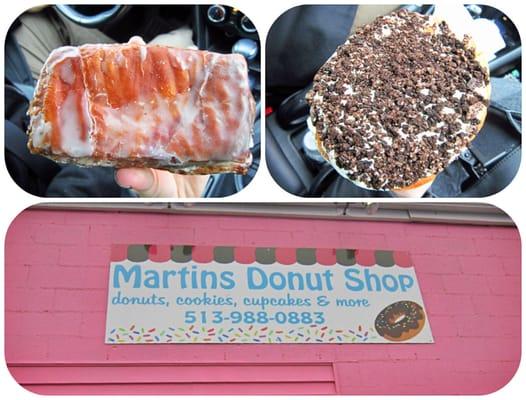 Fried croissant with cream cheese filling & Oreo donut