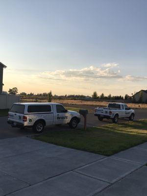 A couple of the Insight Pest Solutions trucks.