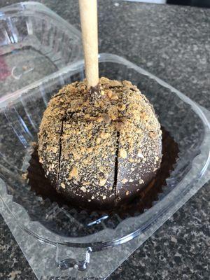 Butterfinger caramel apple