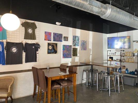 Tasting room and merch