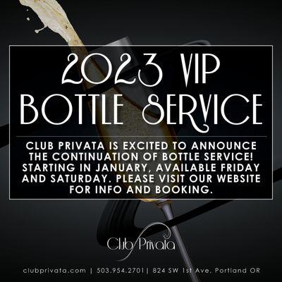 Bottle service at Club Privata!