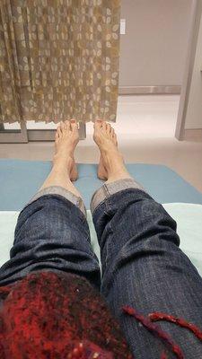 My feet preparing for surgery