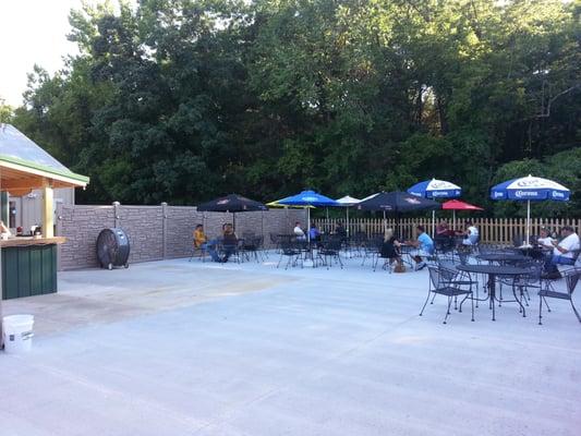 Nice large patio area for outside dining and live band's usually Thursday, Friday and Saturday nights.