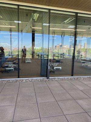 Terrace of modern new building