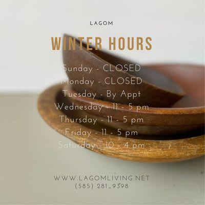 Winter hours