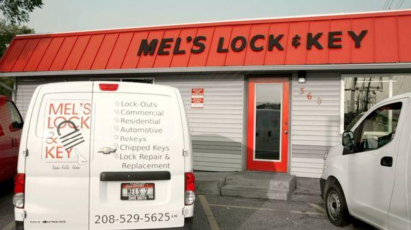 Come to Mel's shop for custom keys and lock inventory