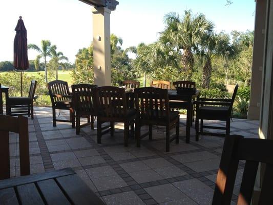 View from veranda onto golf course