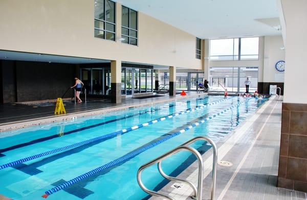 Indoor saltwater lap pool