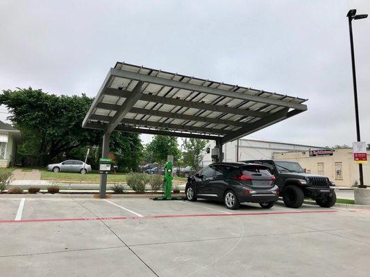 Solar powered charging station